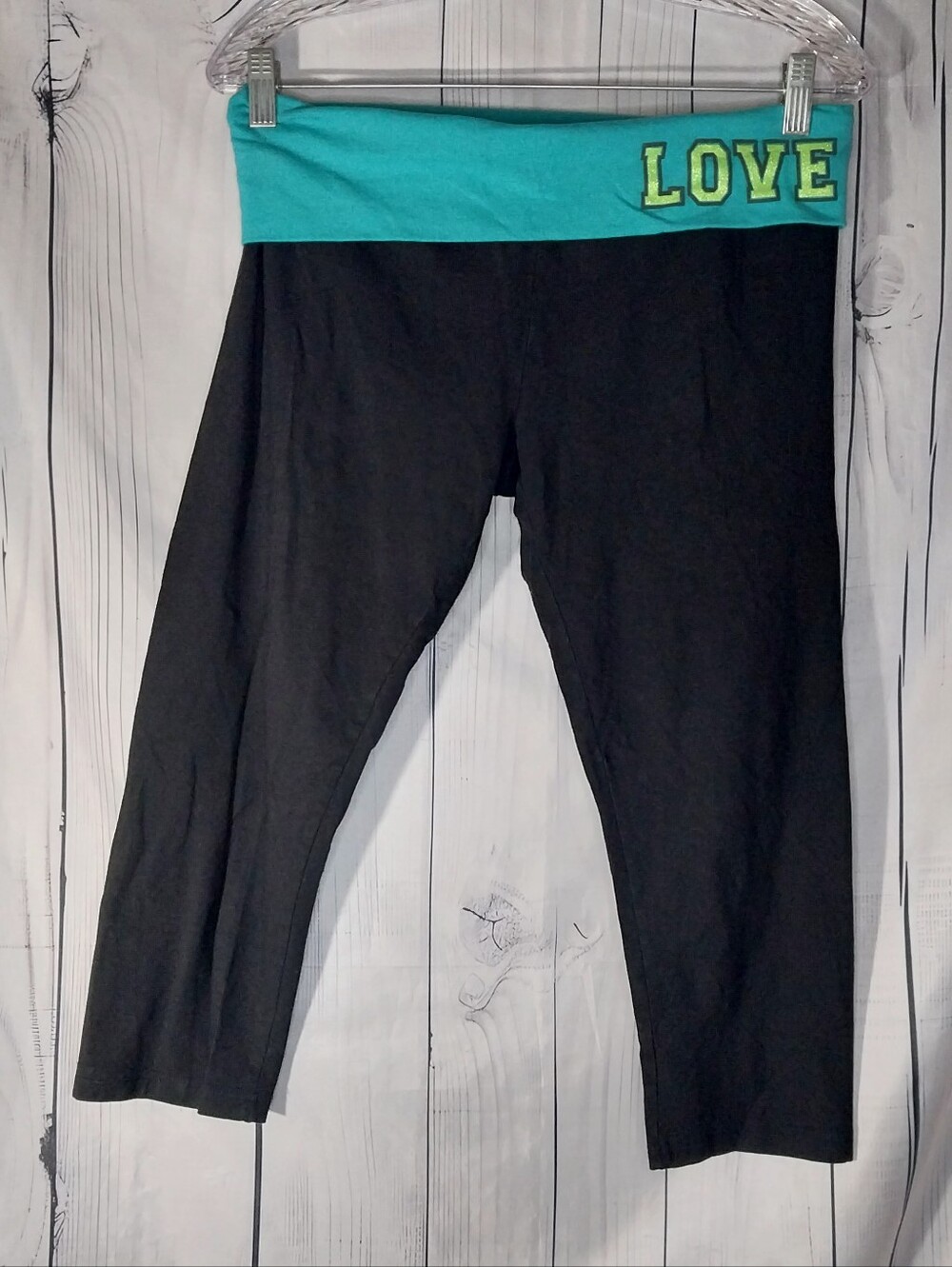 Tarea Rue 21 LOVE Casual  Fold-Over Y2K Vintage Retro Low Rise Capri Leggings